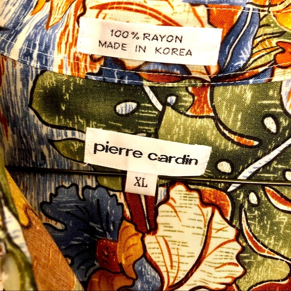 Pierre Cardin XL Hawaiian Shirt Rayon - Picture 2 of 6